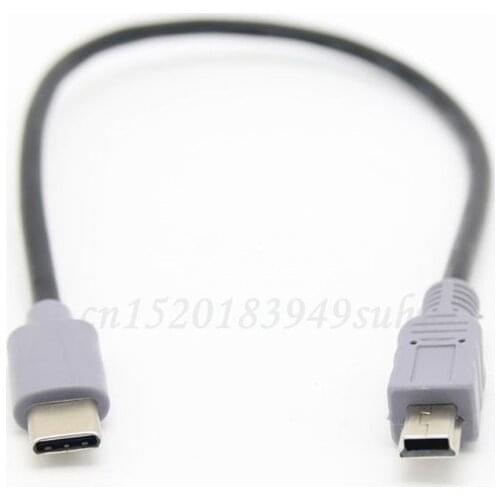 1M USB Type C 3.1 Male To Mini USB 5 Pin B Male Plug Converter OTG Adapter Lead Data Cable for Mobile Macbook Accessories