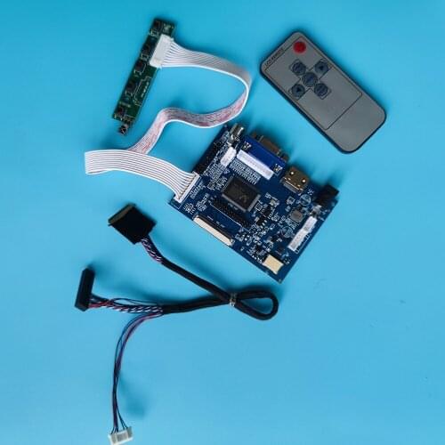 Kit Work for LTN140AT01 1366x768 40pin Screen remote display monitor panel driver Controller Board 2AV VGA AV LED HDMI LCD