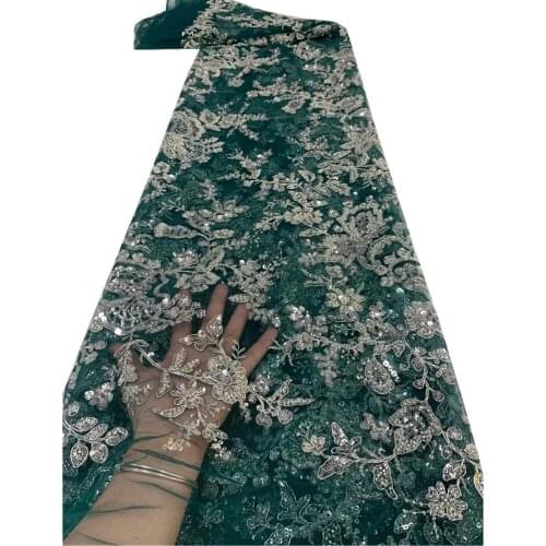 African Sequins Lace Fabric 2021 High Quality Lace For Wedding Dress French Tulle Lace Fabric Nigerian Lace Fabrics ZX-440