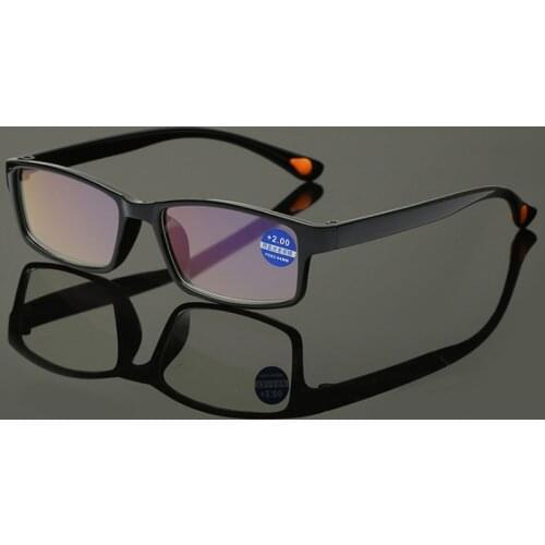 Ultra light anti-fatigue comfort presbyopic glasses simple resin full frame anti-radiation anti-blue universal reading glasses