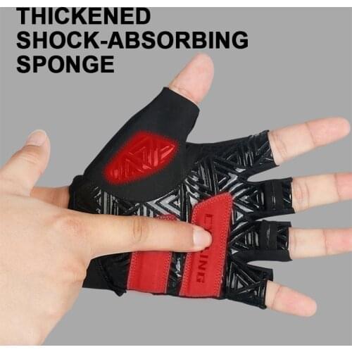 Mens Cycling gloves Fingerless mittens Bike Shockproof Anti-slip Anti-sweat Breathable Mtb summer bicycle gloves Sports