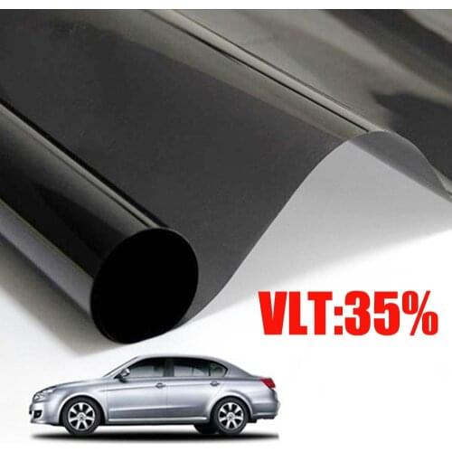 Cheapest VLT 35% 50x300CM/Lot Black Car Window Tint Film Glass 1 PLY Car Auto House Commercial Solar Side window Tint film