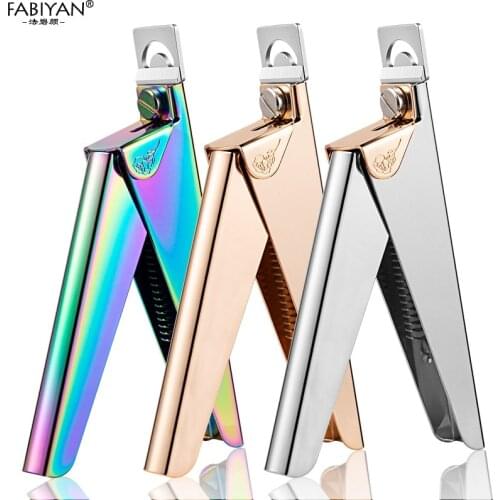 Rainbow Nail Art Clipper Edge Cutters Trimmer False Nail Tips Scissor Stainless Steel Manicure Tools