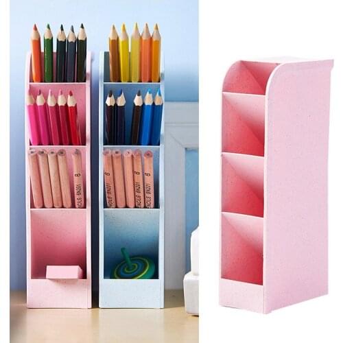 Student Pen Storage Holder Box Desktop Pencil Makeup Brush Organizer for Office School NK-Shopping
