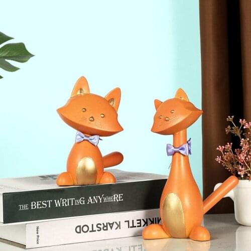 Modern creative home decoration accessories Nordic Light luxury TV cabinet ornaments Eco-friendly resin cute animal adornment