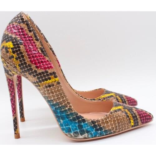 Free shipping fashion women Pumps lady snake python printed Pointy toe high heels shoes 12cm 10cm 8cm bride wedding shoes