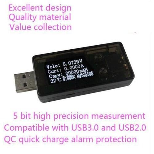 USB 3.0 OLED 5 bit USB Charger Doctor Voltage Tester Meter voltmeter Current Ammeter tester Battery Capacity Voltmeter