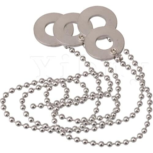 Yibuy 4Pcs Silver Zinc Alloy Cymbal Sizzler for Drum Parts Inner Dia 14mm