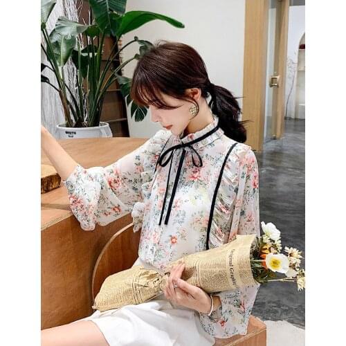 2020 V-neck Button Broadcloth Real Sale Vadim Korean Plus Size Full Free Shipping Women Shirt Full Cotton Regular