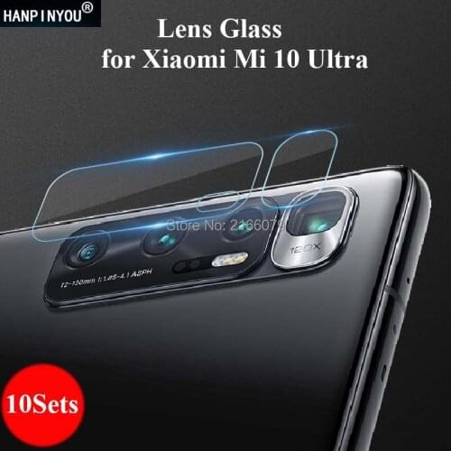 10Sets For Xiaomi Mi 10 Ultra 6.67" Anti-Scratch Clear Rear Camera Lens Protective Protector Cover Soft Tempered Glass Film
