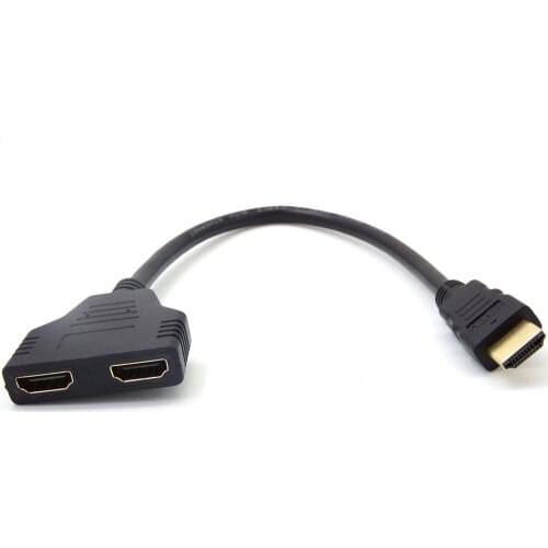 1080P HDMI-compatible Port Male To 2 Female 1 In 2 Out Splitter Cable Ad Ter Durable Converter Cable HDMI-compatible