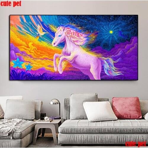 5D DIY Diamond Painting Rainbow Pegasus Hot selling home art Musical instrument guitar cross stitch diamond embroidery mosaic