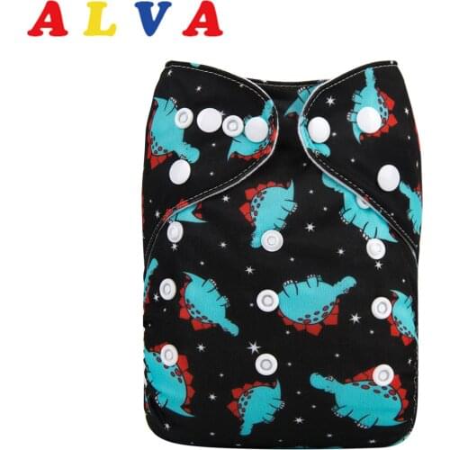 Alvababy Cloth Diapers Baby New Printed Modern Cloth Nappy with 1pc Microfiber Insert
