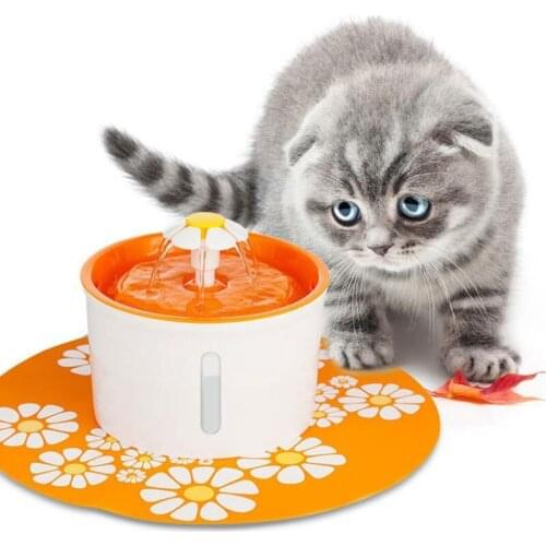 Cat Automatic Fountain Pet Drinking Water Dispenser Electric LED Dog Drinking Fountain Cat Feeder Drink Filter USB Powered