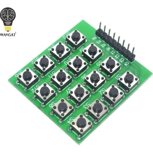 Free shipping 5pcs 4x4 Matrix 16 Keypad Keyboard Module 16 Button Mcu