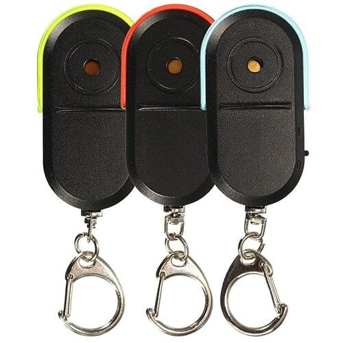 Wireless Anti-Lost Alarm Key Finder Keyring Locator Whistle Sound LED Light Keychain Key Holder Jewelry