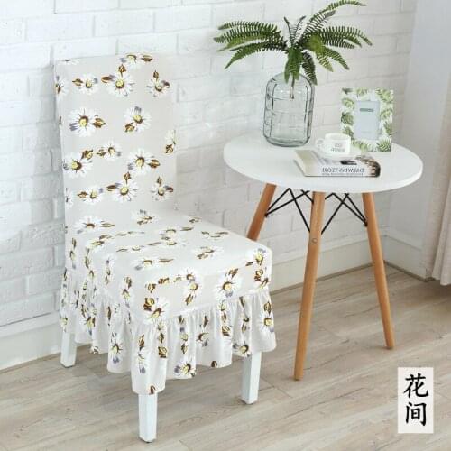 Top sale pastoral style Chair cover printed cotton stoelen hoes home dining chair seat covers