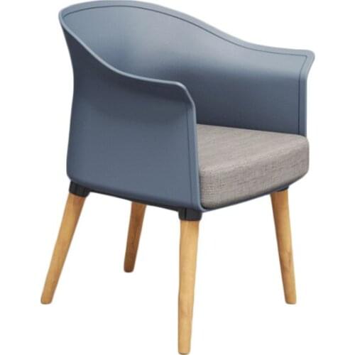 Set of 2 Home Furniture Modern Nordic Style Leather Cover Solid Wood Base Dining Chairs