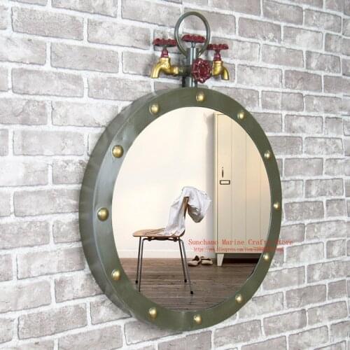 American Iron Tap Wall Mirror Loft Industrial Wind Cafe Bar and Restaurant Wall Mural Mirror Home Decoration Accessories