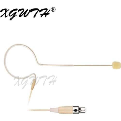 Single Ear Hanging Condenser Microphone Headset Headworn Mic 4 Pin XLR TA4F Connector for Shure Wireless Transmitter System