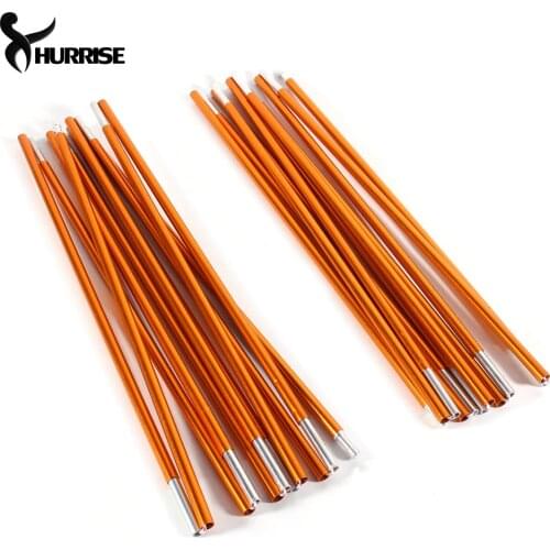 2pcs Aluminium Alloy Spring Camping Tent Poles Support Bars Tent Pole Fiberglass Outdoor Backpacking Rod For Hiking Accessories