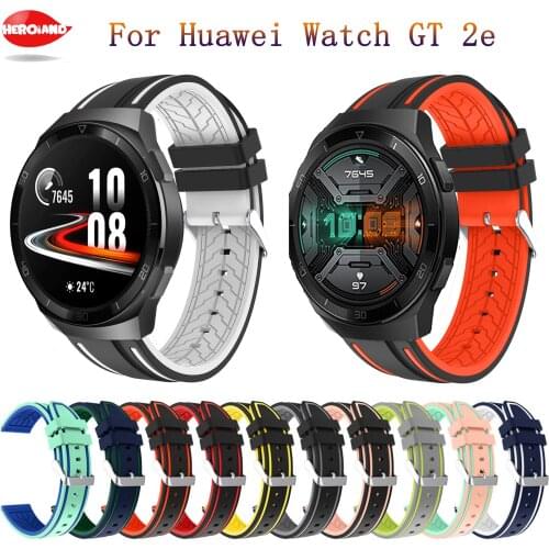 Silicone Watch Strap For Huawei watch GT 2E GT2 46mm Replacement watchbands Bracelet belt For Huawei Watch GT2e Smart Wristbands