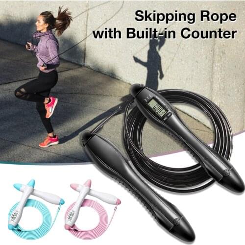 Non-slip Jump Rope With Electronic Counter 2.8m Adjustable Fast Speed Counting Skipping Rope ​Jumping Wire Workout Equipments