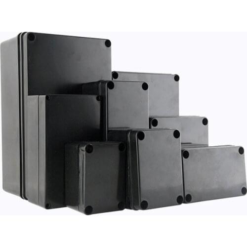 F type new material outdoor plastic waterproof junction box black ABS branching monitoring equipment sealed buried box