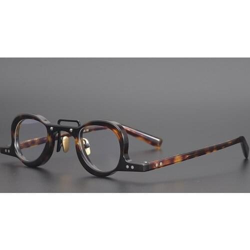 Vintage oval Handmade Acetate for eyewear Men retro Glasses Frame Women Myopia Clear lens Optical Prescription Reading mirror