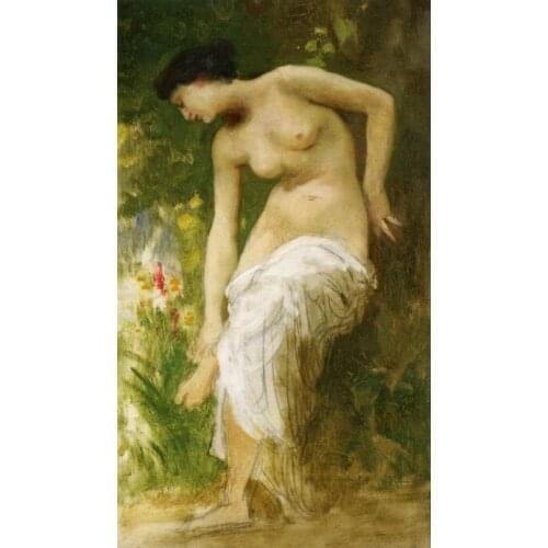 Handmade Oil painting reproduction After the Bath by William Bouguereau