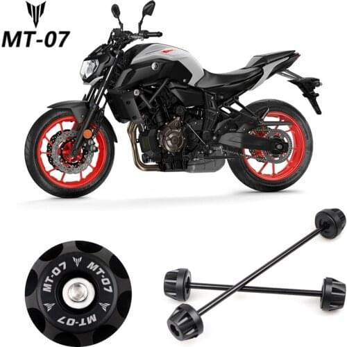 Rear Front Axle Fork Crash Slider Motorcycle Wheel Protector For YAMAHA MT-07 FZ-07 2014-2020 15 16 17 18 19 MT07 FZ07 MT FZ 07