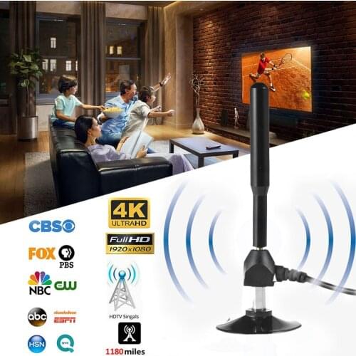 ZUIDID Universal HD 3m Long Indoor Household Signal Amplifier 1180 Miles TV Vertical Antenna Family Essential