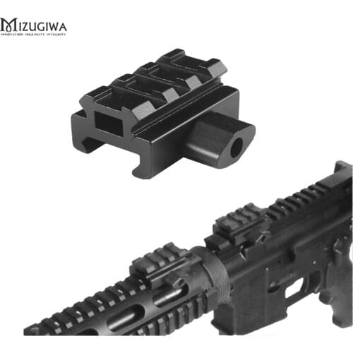 1PC Mini Quick Release Low Profile Riser scope rail mount with 4 slots Riflescope weaver extend 20mm Dovetail extend rise mount