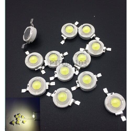 10pcs 1W 3W High Powre LED Bead Neutral White 4000-4500K LED Chip Emitter for light diy