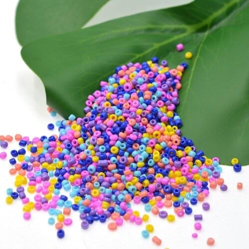 1000pcs/lot 2mm Purple Austria Round Hole Bead Solid Color Czech Glass Seed Spacer DIY Beads for Kids Jewelry Making Fitting