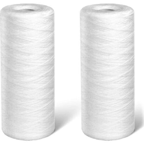 2Pcs 5 Micrometre 10x4.25Inch String Wound Sediment Water Filter,Whole House Sediment Filtration,for 10 Inch RO Unit