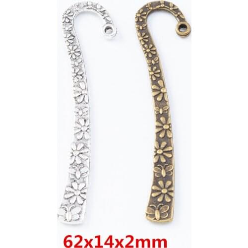 20 pieces of retro metal zinc alloy Bookmark pendant for DIY handmade jewelry necklace making 7906