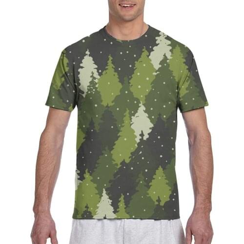 2020 Men T Shirt T-Shirt Summer Tops Tees Crew Neck tshirt Men Short Sleeve Shirt Forest Landscape Camouflage