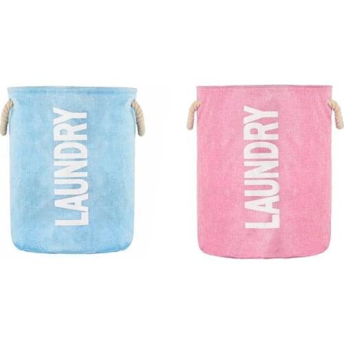 40x50cm Large Size Laundry Baskets Washing Dirty Clothes Toy Storage Organizer Dust Collecting Bucket Hamper with Handle