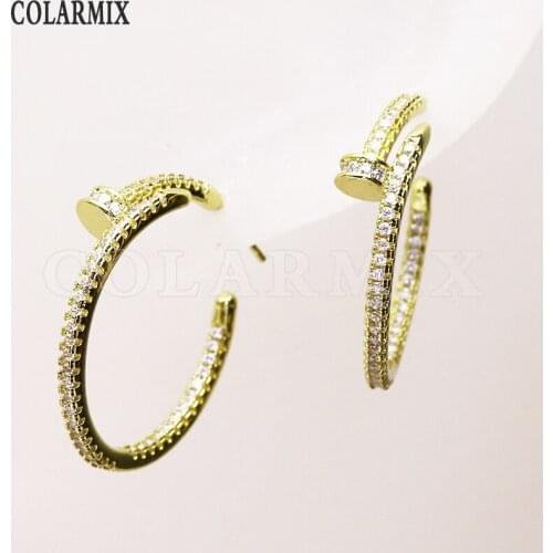 8 Pairs Hoop earrings New design Circle Hoop earrings women jewelry Crystal hoop stud earrings Gift for women jewelry 8148