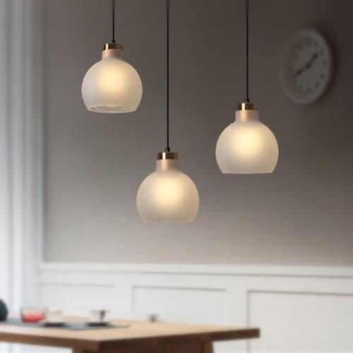 Aisilan LED Dining Room Lamp Nordic Artistic Glass Pendant Light Minimalist Bar Study Cafe Hang Lamp Bedside Lamp