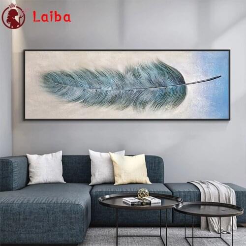 Diamond Mosaic Modern art, feathers round drill Cross Stitch Diamond Embroidery Rhinestone Painting Full Square Decor For Home