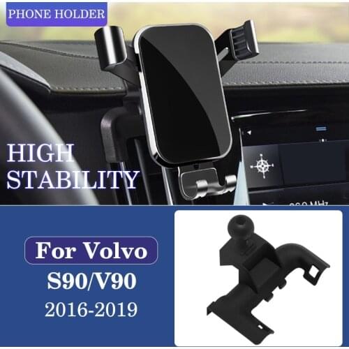Car Mobile Phone Holder Mounts Stand GPS Gravity Navigation Bracket For Volvo S90 V90 2016 2017 2018 2019 Car Accessories