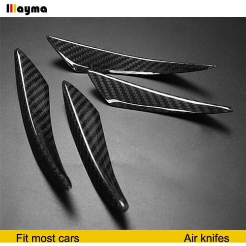 Carbon Fiber Car Air Knife DE APRONS FIT For Audi A3 8v Mustang GT 2 series F22 F23 F87 A class A200 A250 Air Knifes 4 pieces