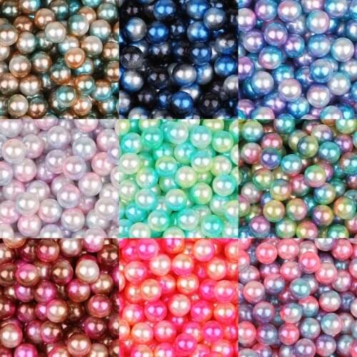 4 6 8 10mm No Hole Plastic Acrylic ABS Imitation Pearl Beads Round Loose Beads For DIY Craft Scrapbook Decoration