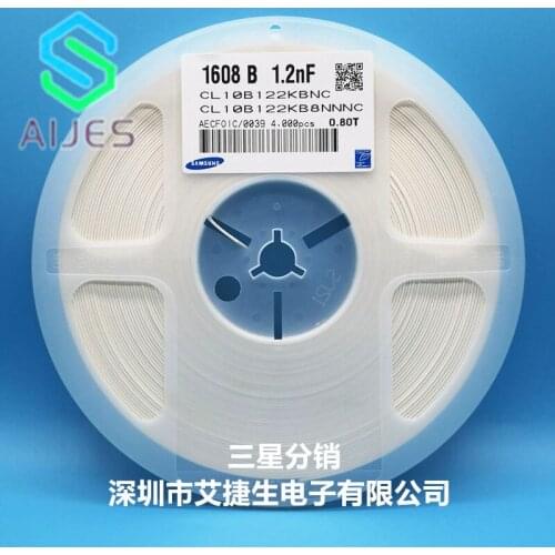 CL10B124KO8NNWC 0603 120nF 16V X7R ±10% CL10B124KO8NNNC CL10B122KB8NNNC 0603 1.2nF 50V X7R ±10% Chip capacitors