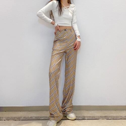 Womens trousers high-waisted slim micro-flared streetwear mothers old-fashioned loose womens clothing tooling pencil jeans