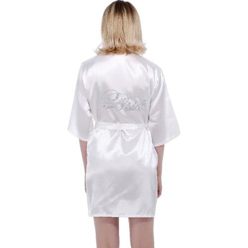 Robe Wedding Bride Women Sleepwear nightwear White Bridal Dress Bathrobe Night dress Home Gown Sleepwear Nightgown Dressing Gown