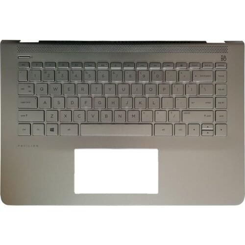 NEW US Laptop keyboard for HP Pavilion 14-CC 14-CC0027TX TPN-Q188 TPN-Q188 US keyboard with palmrest silver 927904-001