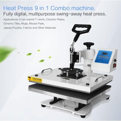 OYfame Multifunctional Combo 9 In 1 heat transfer machine for cup phone case Tshirt shoes Plate sublimation transfer machine